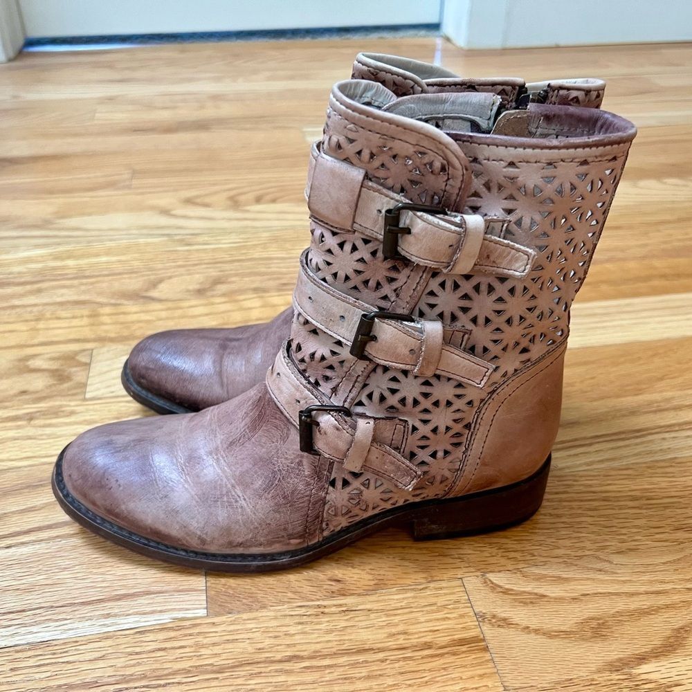 Stylish Brown Cowboy Ankle Boots